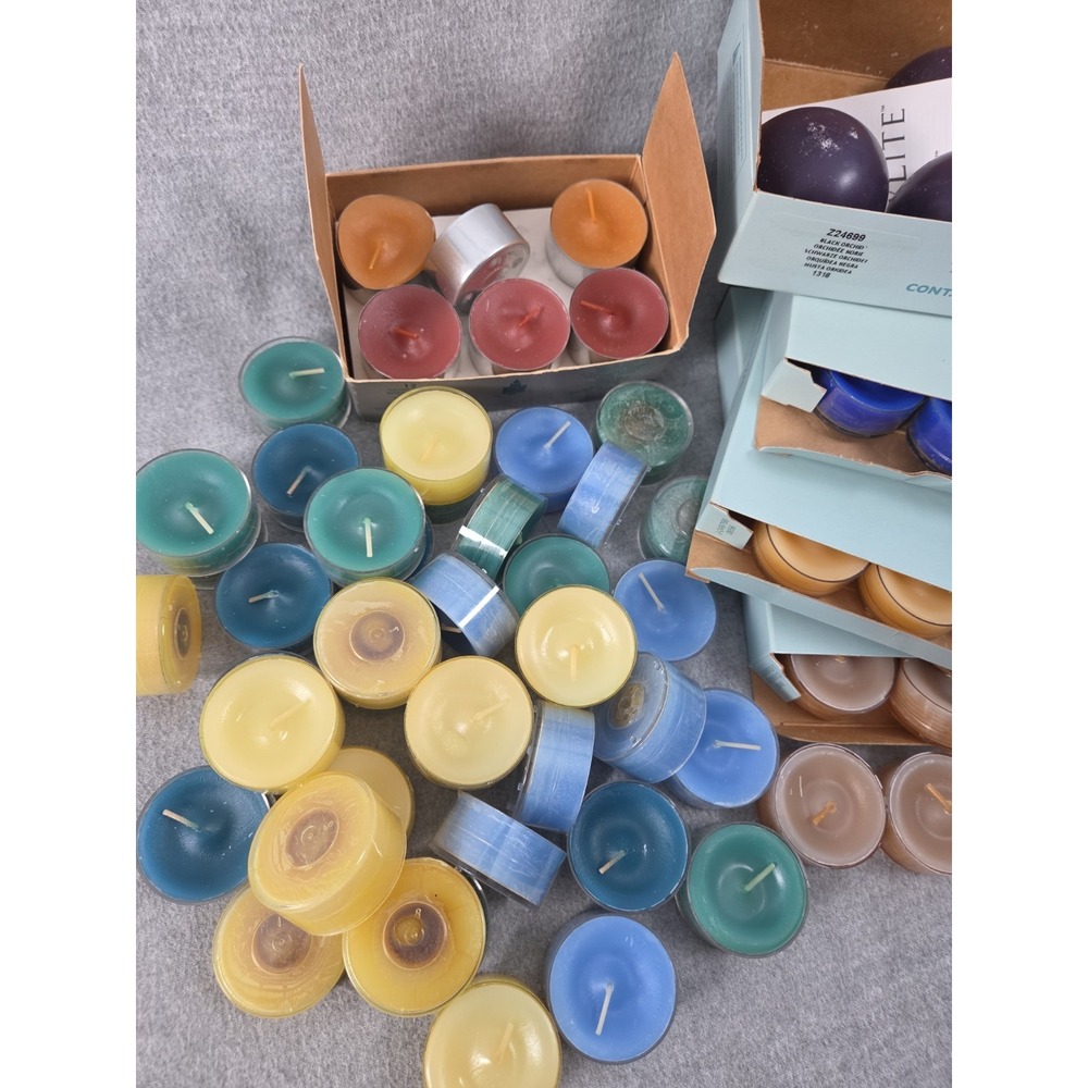 PartyLite 80 Assorted Scented Tealight Candles and 3 Aroma Melts Old Stock NEW